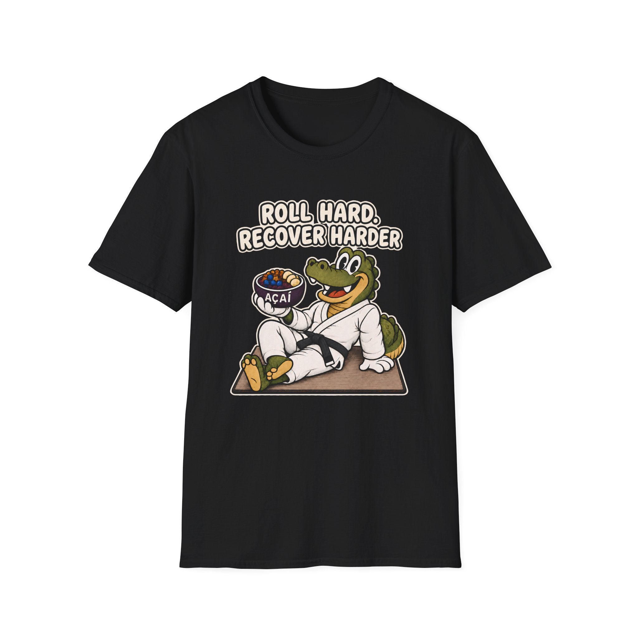 Roll Hard Black Belt T-Shirt