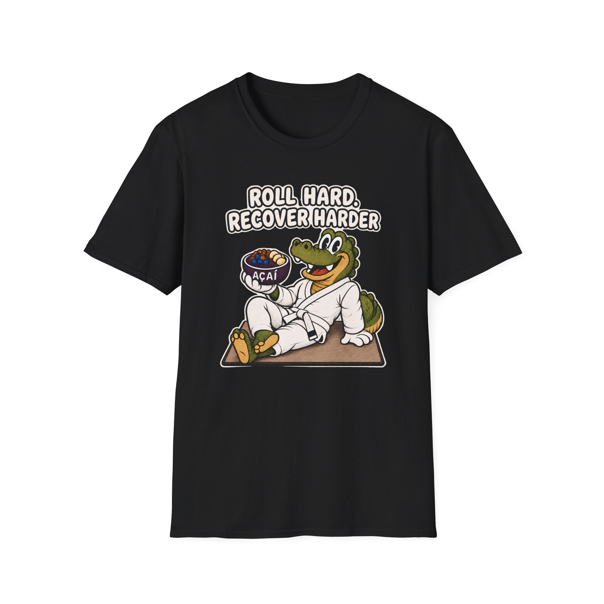 Roll Hard White Belt T-Shirt