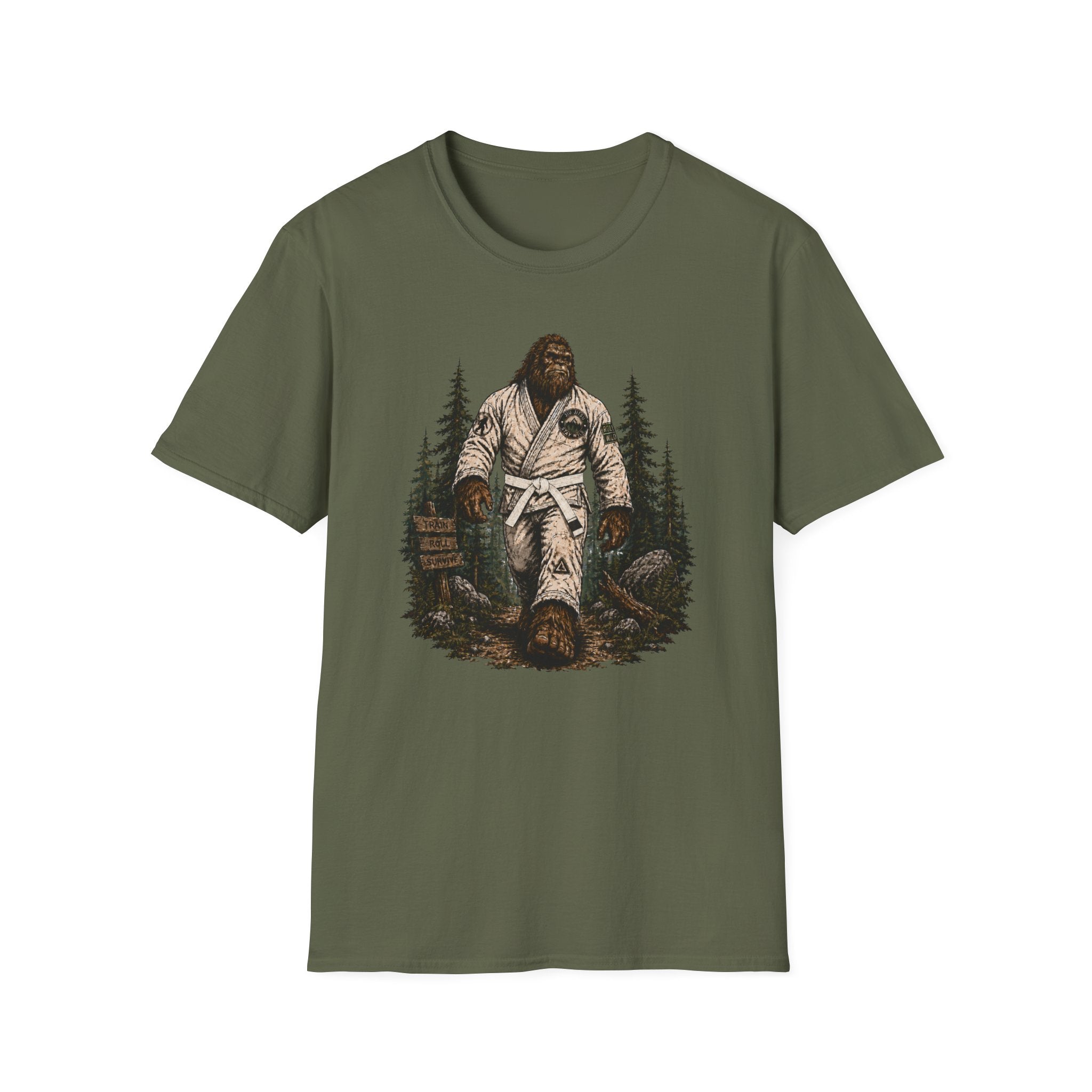 Bigfoot Forrest White Belt T-Shirt