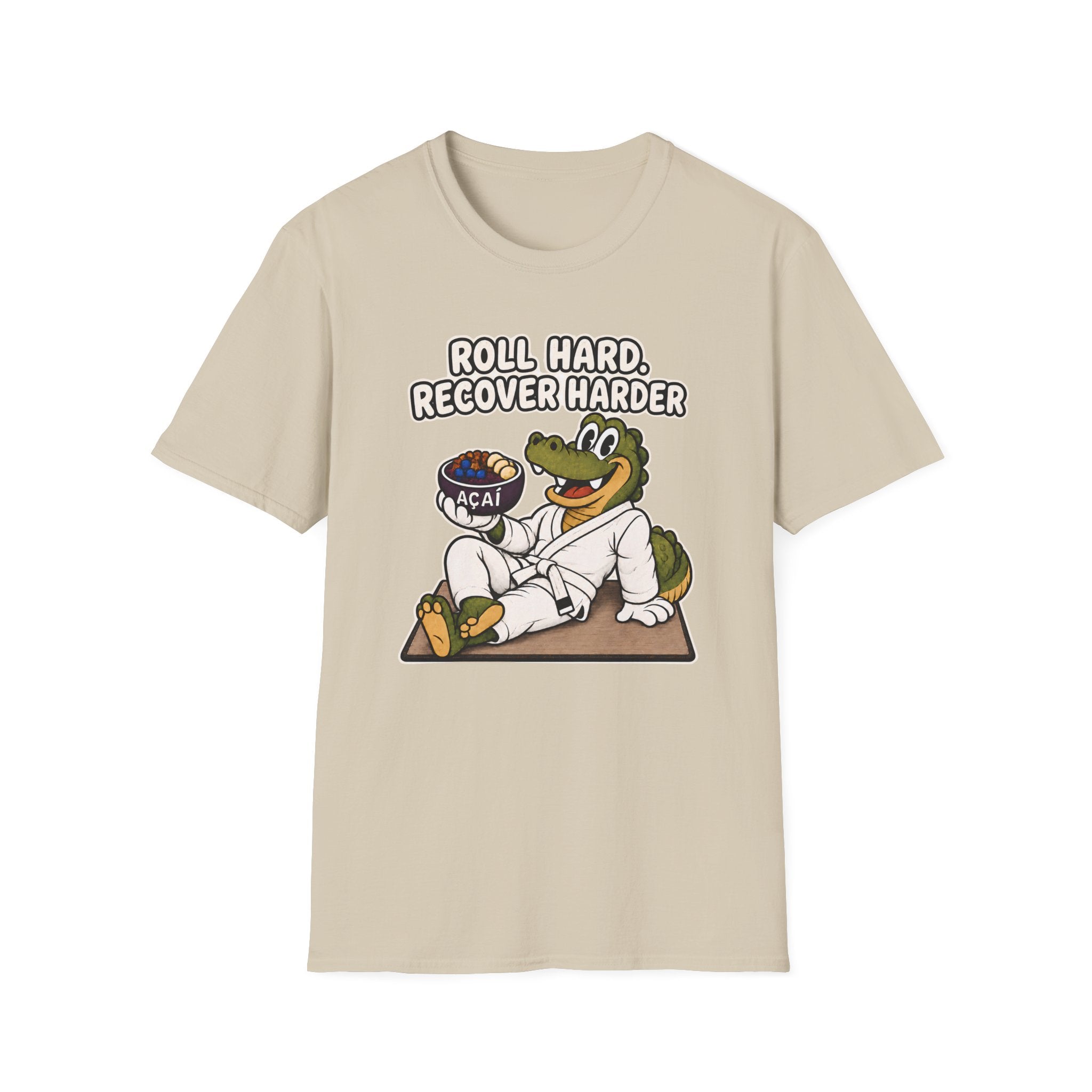 Roll Hard White Belt T-Shirt