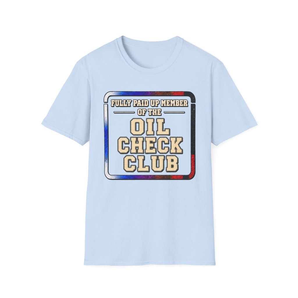 Paid Up Oil Check T-Shirt