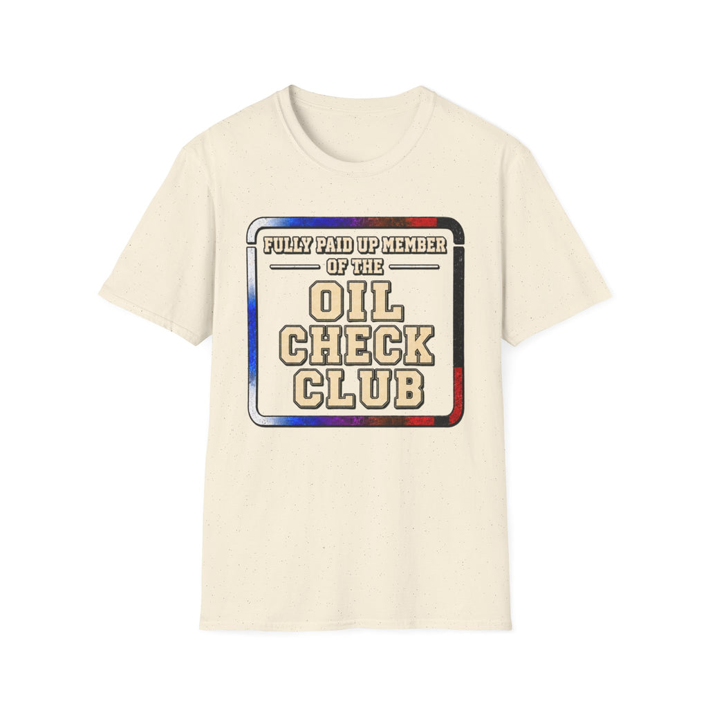Paid Up Oil Check T-Shirt