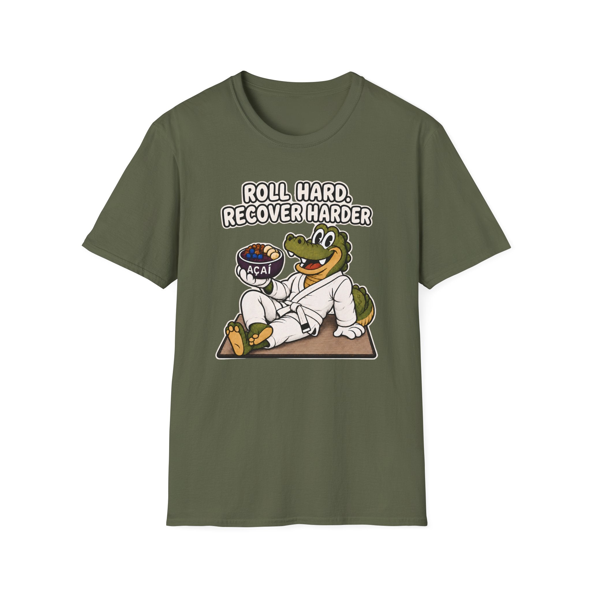 Roll Hard White Belt T-Shirt
