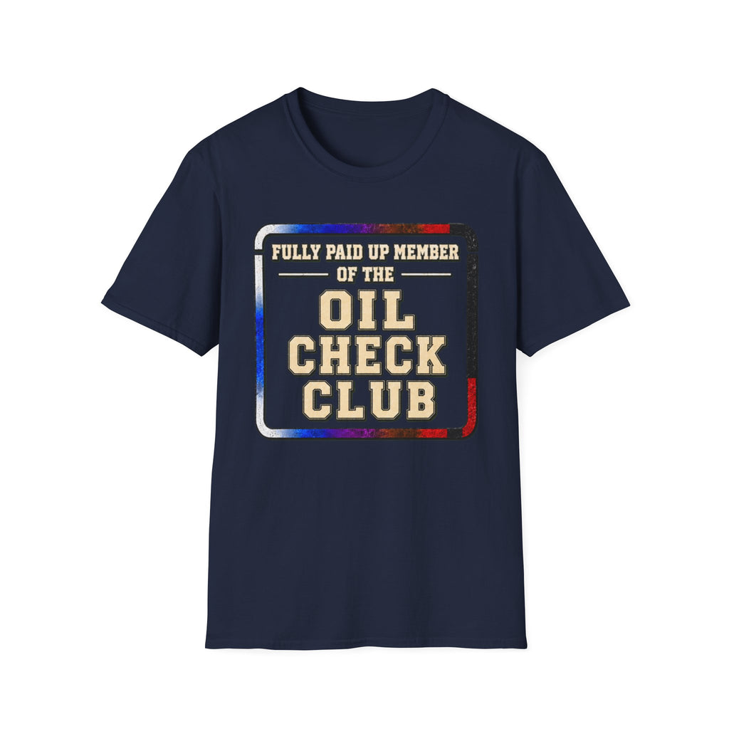 Paid Up Oil Check T-Shirt