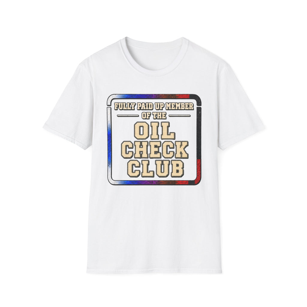 Paid Up Oil Check T-Shirt
