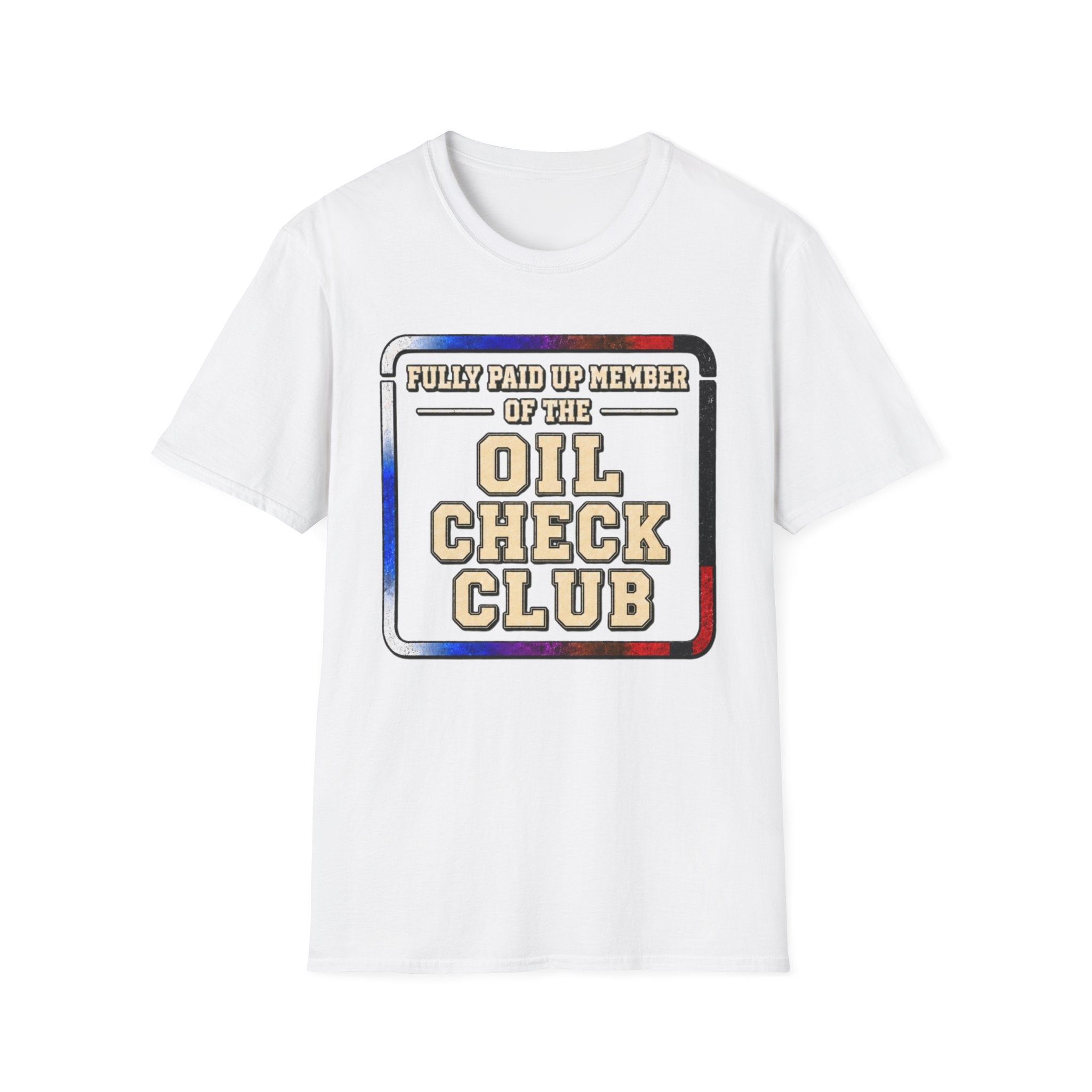 Paid Up Oil Check T-Shirt