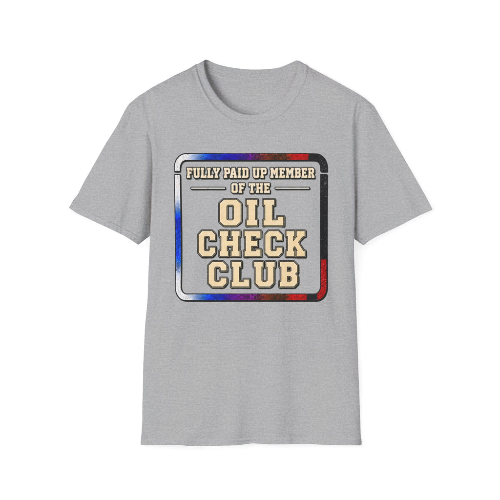 Paid Up Oil Check T-Shirt