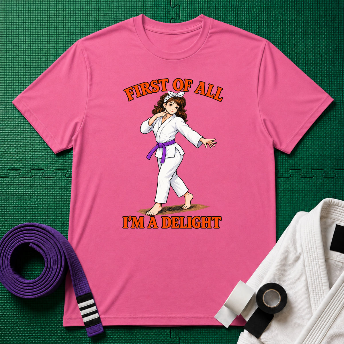 I'm a Delight Purple Belt T-Shirt in Azalea