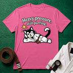 Still Purring Brown Belt T-Shirt in Azalea