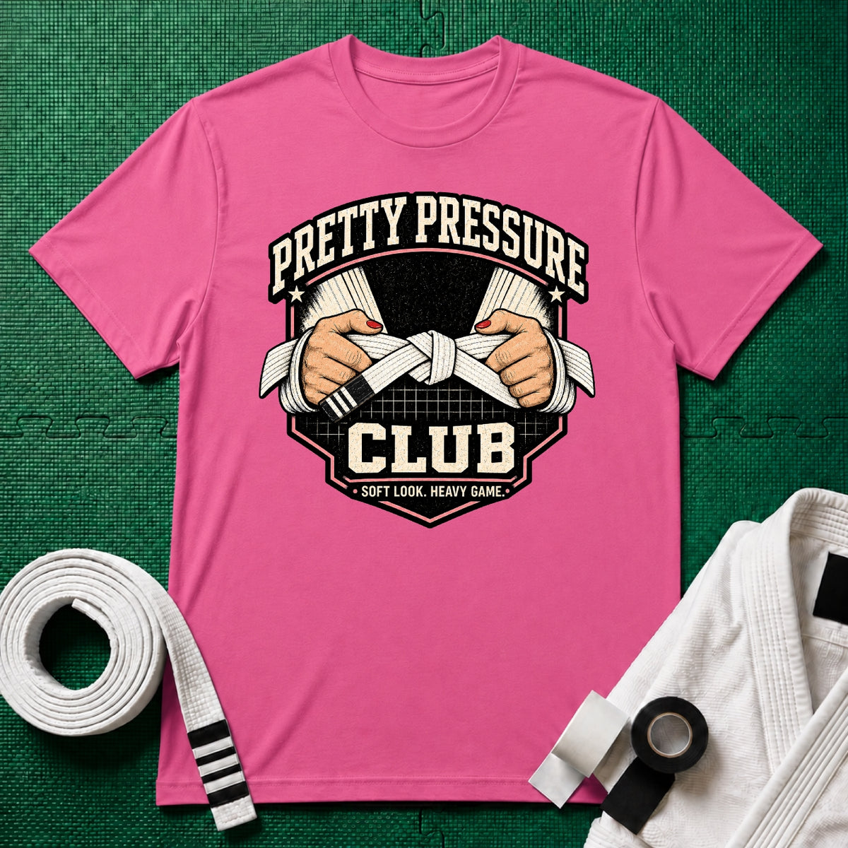 Pretty Pressure White Belt T-Shirt