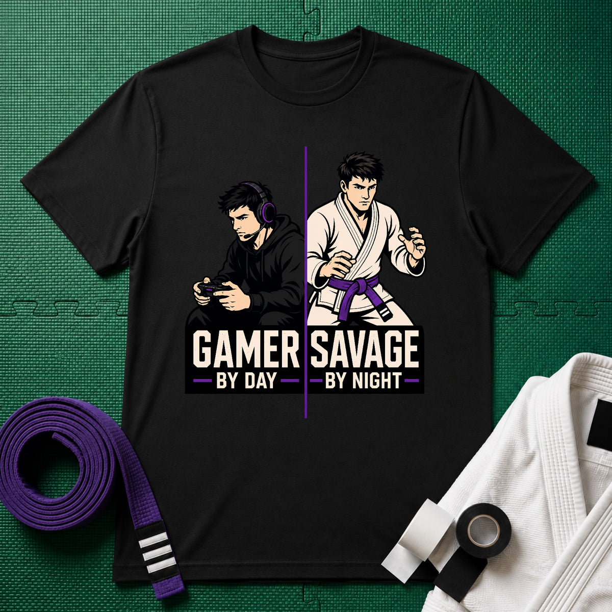 Gamer by Day Purple Belt T-Shirt