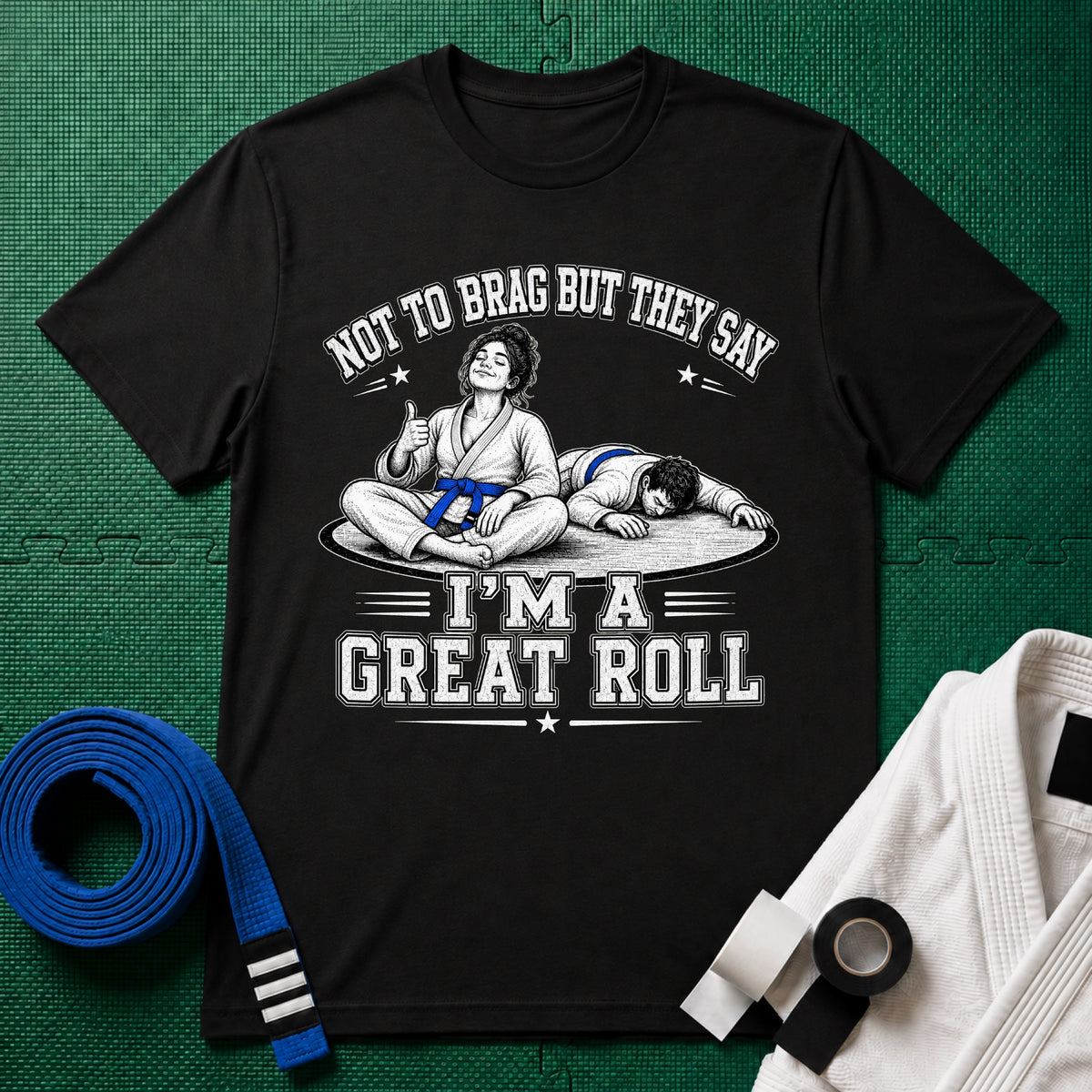 Not to Brag W Blue Belt T-Shirt