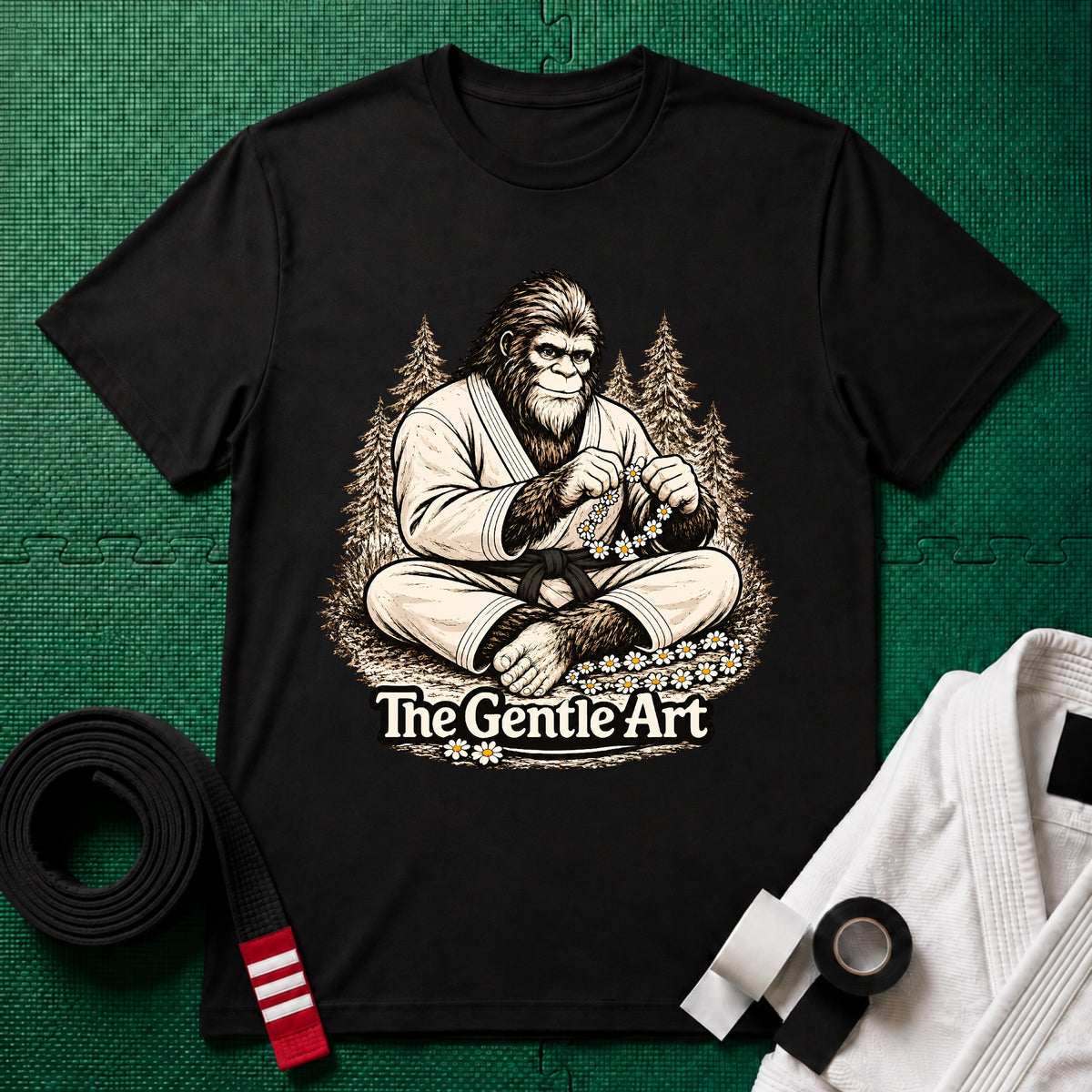 Bigfoot Daisy Black Belt T-Shirt