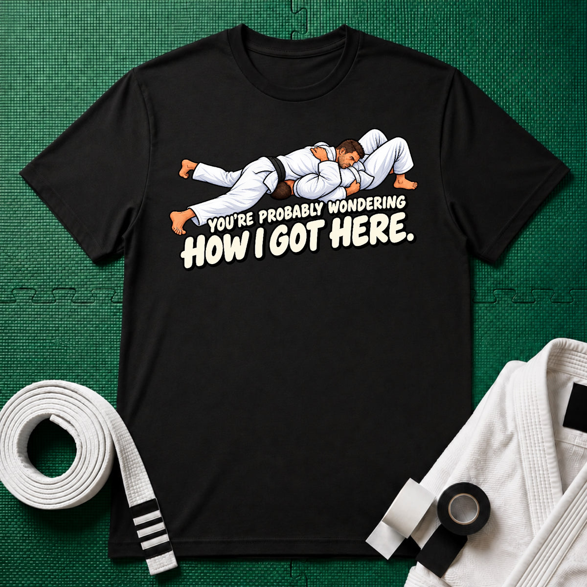 Got Here White Belt T-Shirt