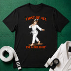 I'm a Delight White Belt T-Shirt in Black