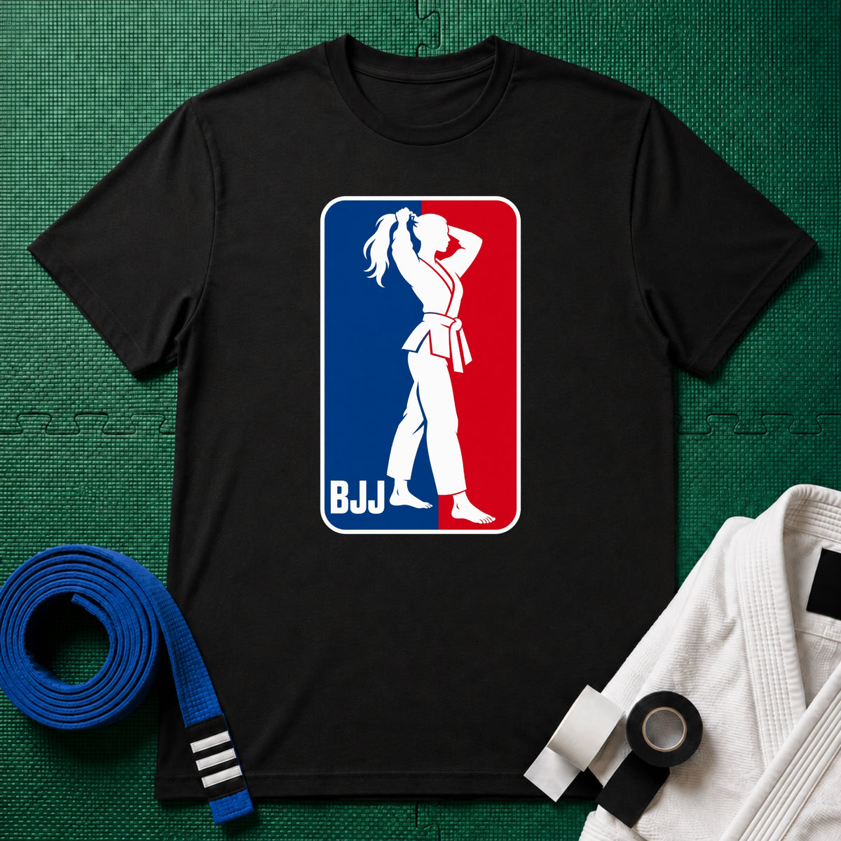 BJJ Woman T-Shirt, Black