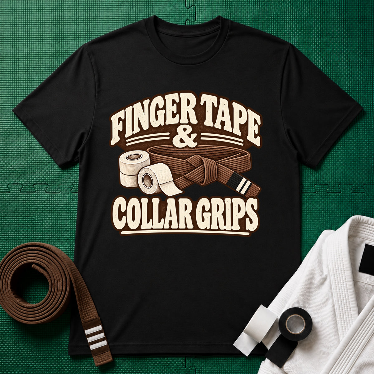 Finger Tape Brown Belt T-Shirt