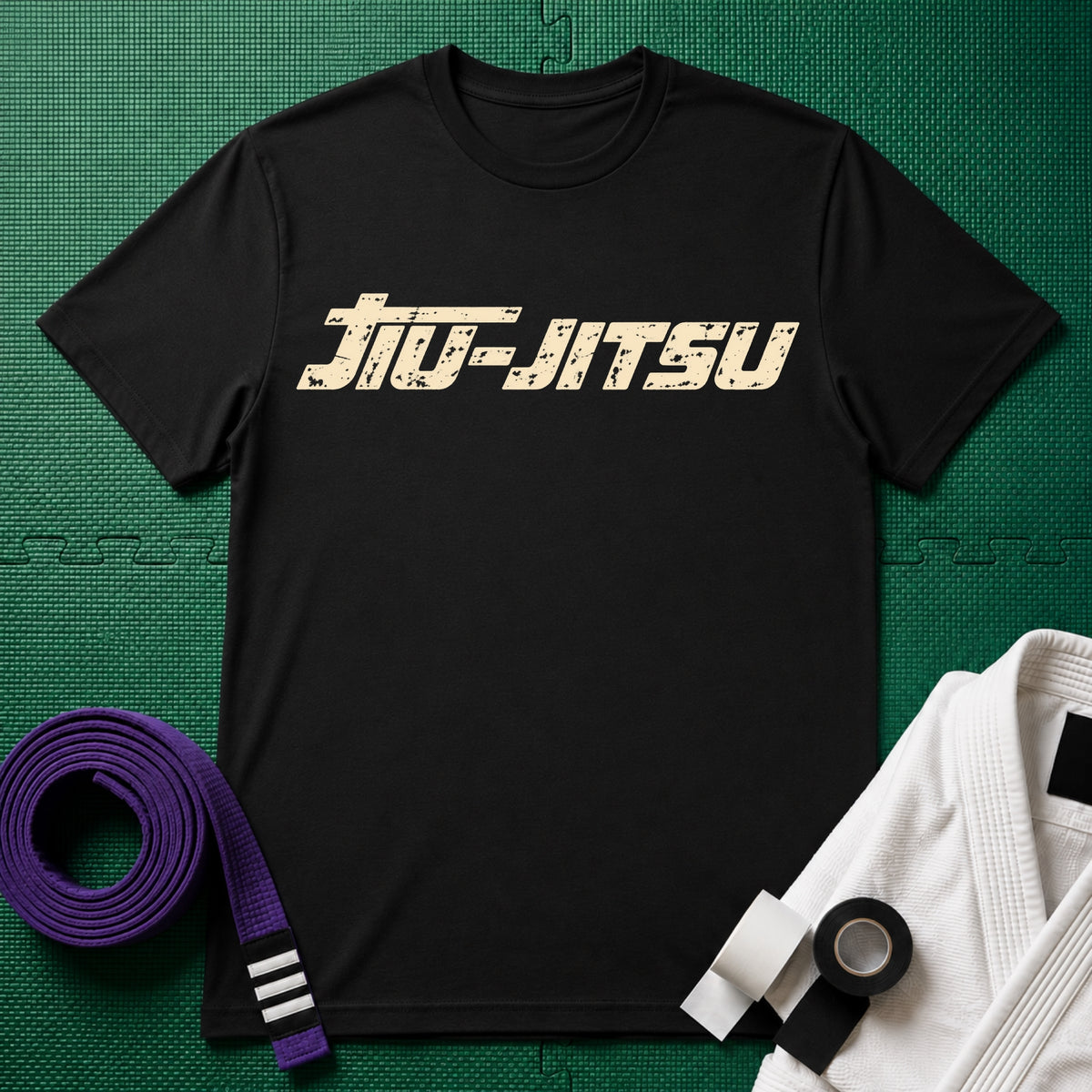 Jiu-Jitsu Text T-Shirt in Black