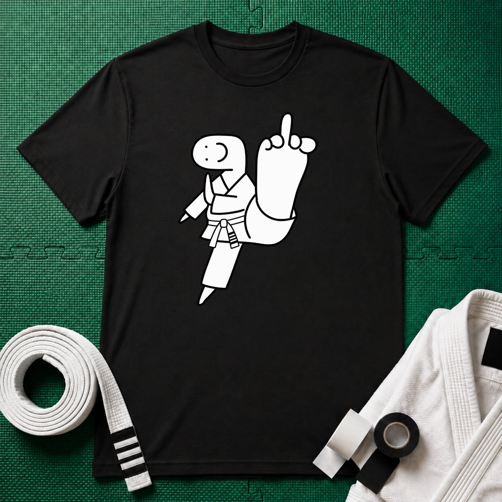 Middle Toe White Belt T-Shirt