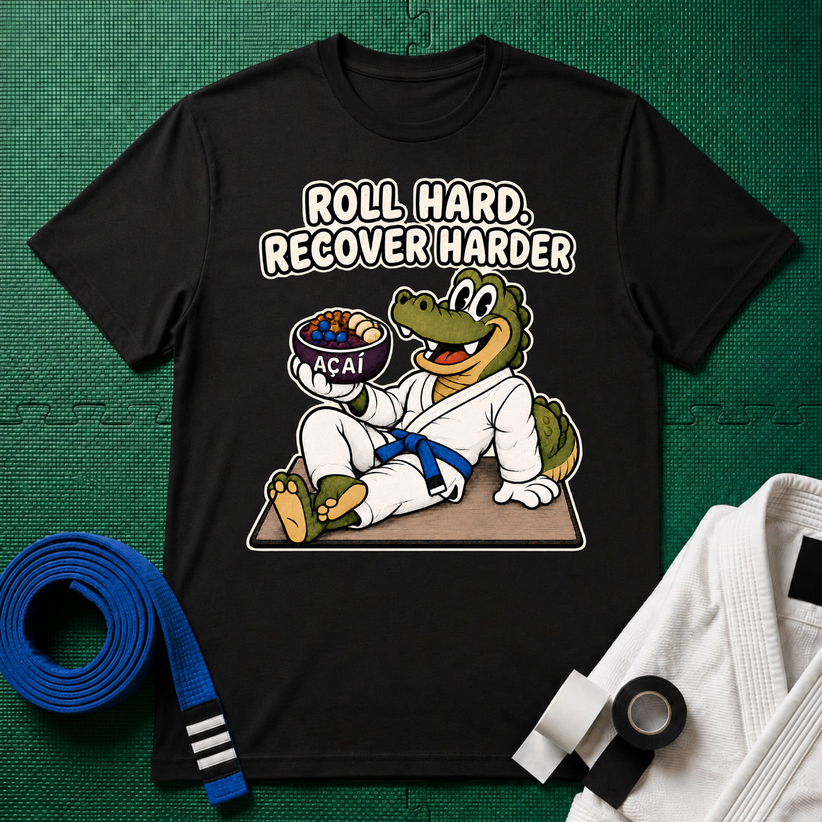 Roll Hard Blue Belt T-Shirt