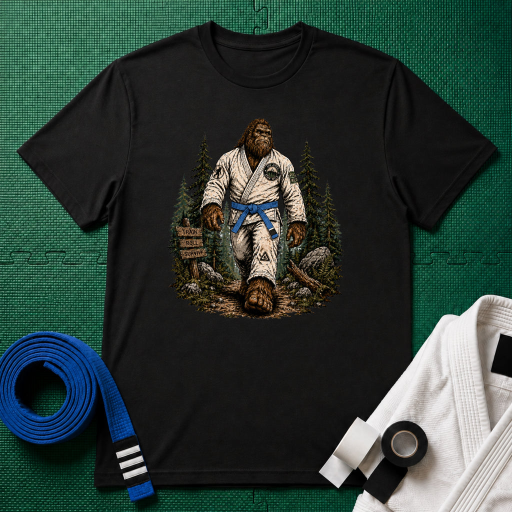 Bigfoot Forest Blue Belt T-Shirt