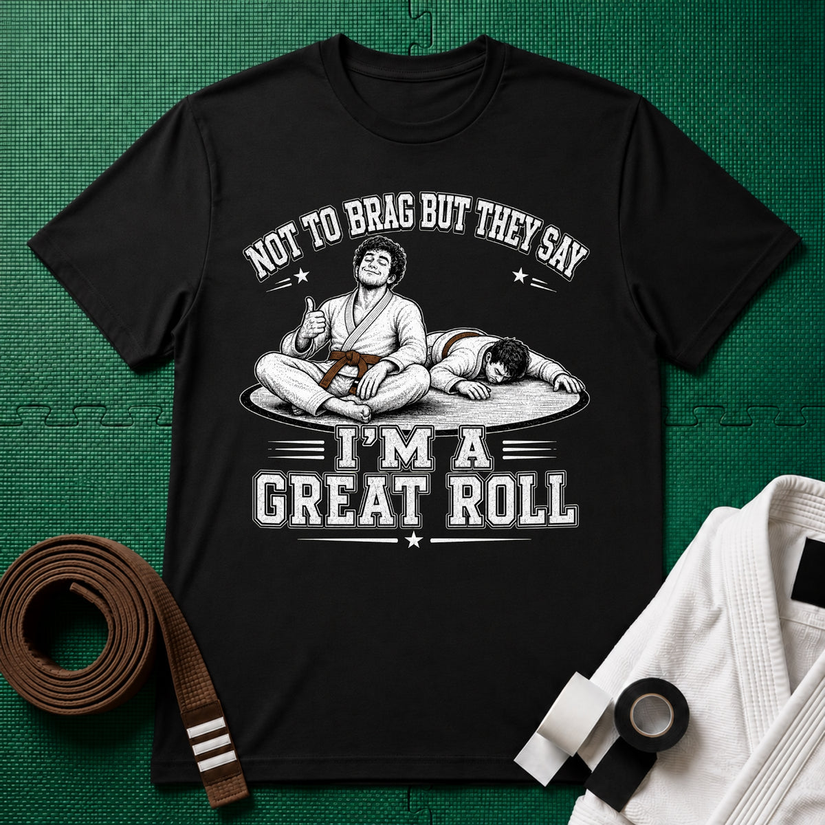 Not to Brag M Brown Belt T-Shirt