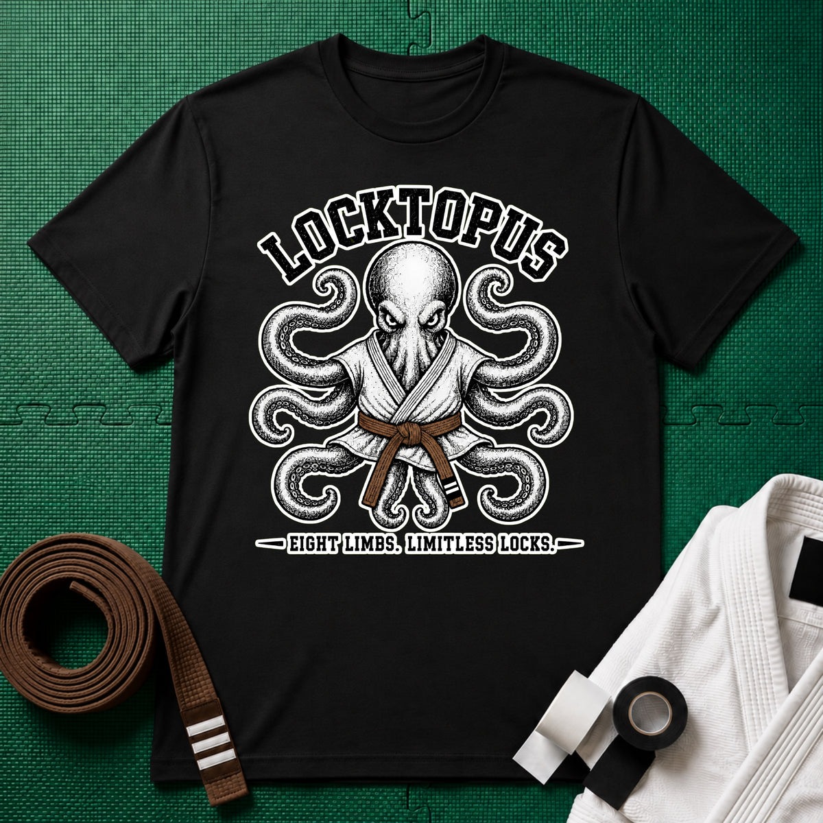Locktopus Brown Belt T-Shirt