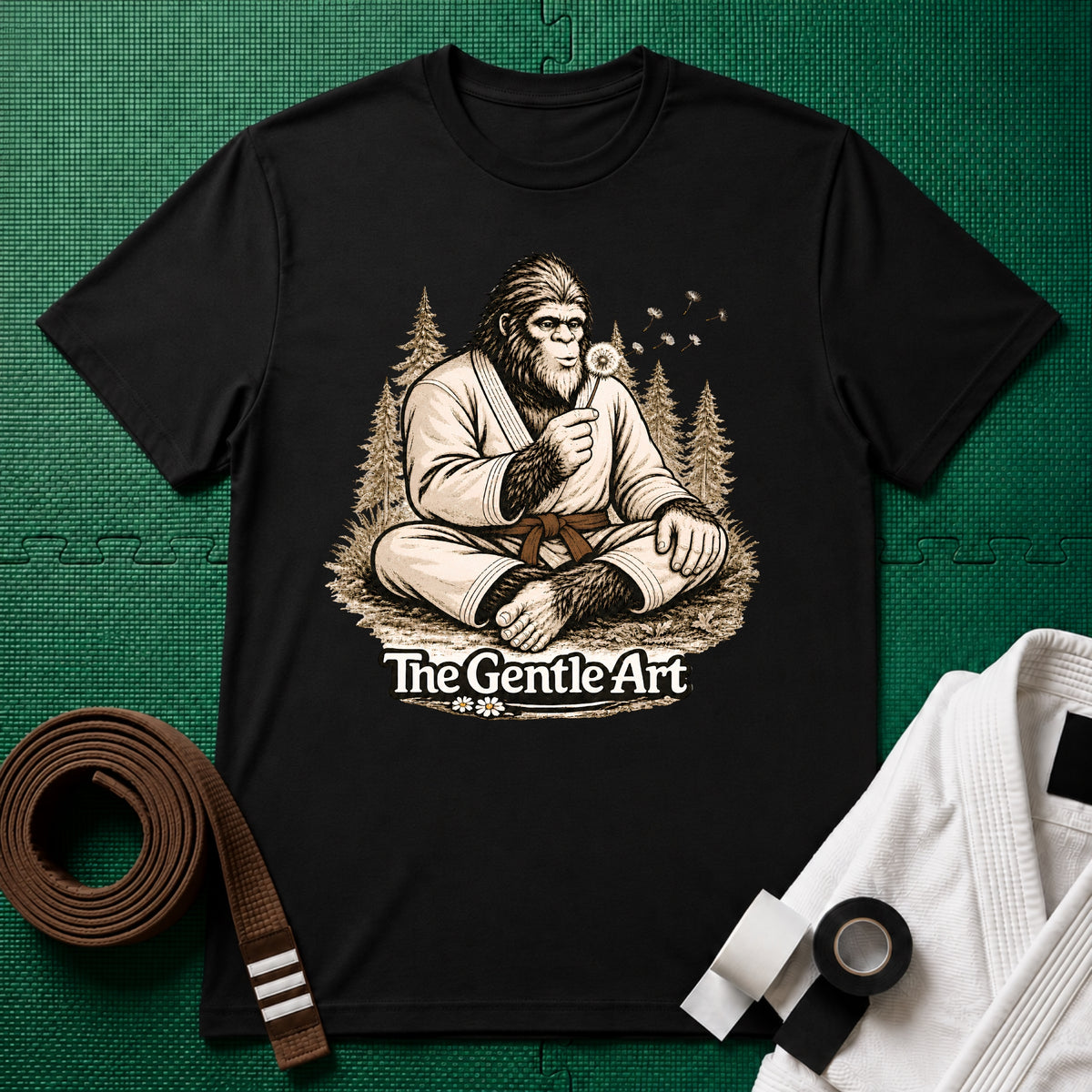 Bigfoot Dandelion Brown Belt T-Shirt
