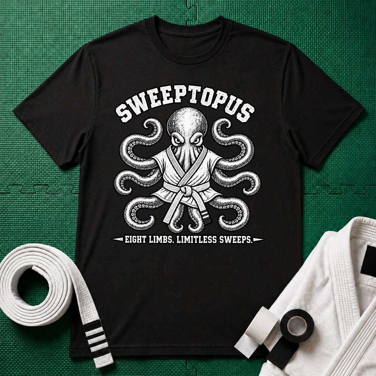 Sweeptopus White Belt T-Shirt