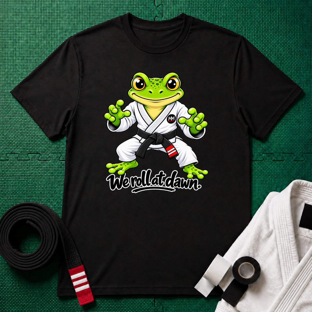 We Roll Black Belt T-Shirt