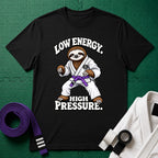 Low Energy Sloth Purple Belt T-Shirt