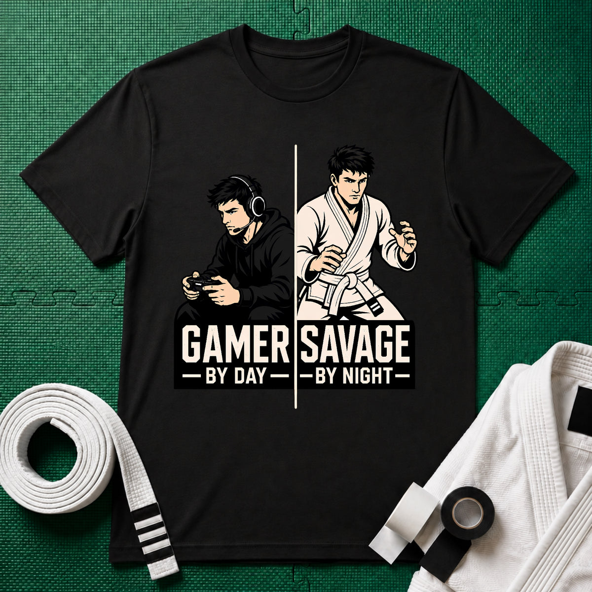Gamer by Day White Belt T-Shirt