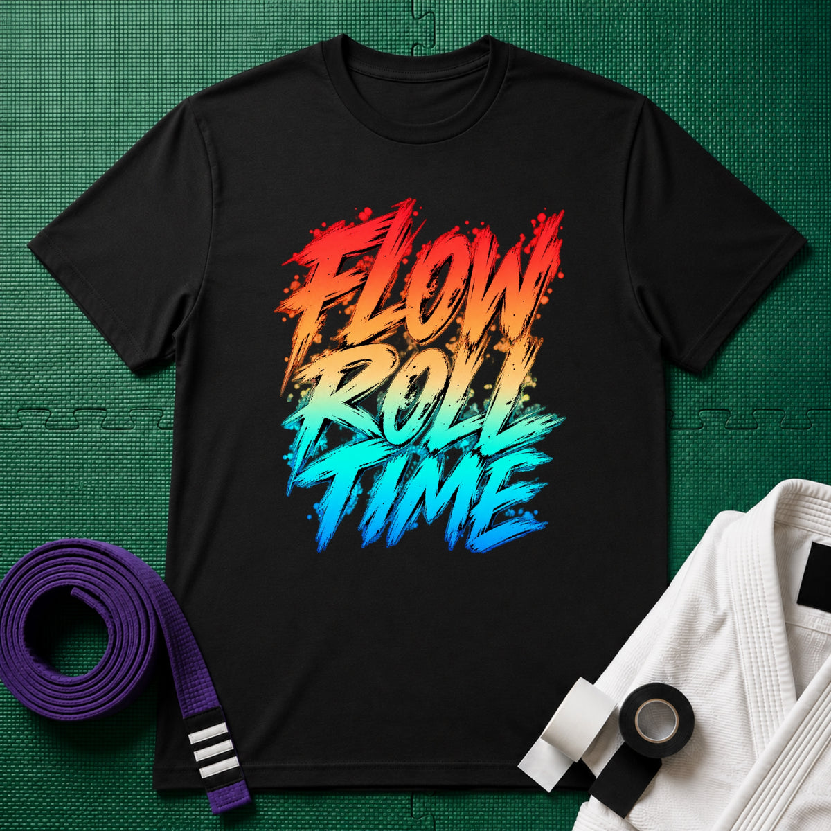 Flow Roll T-Shirt in Black