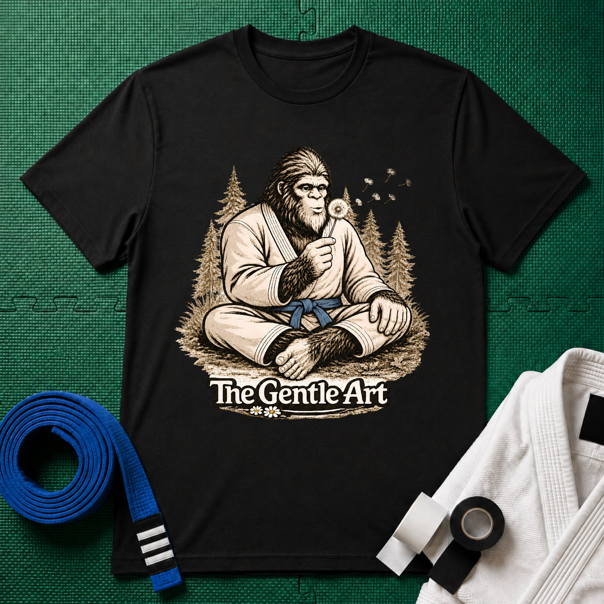 Bigfoot Dandelion Blue Belt T-Shirt