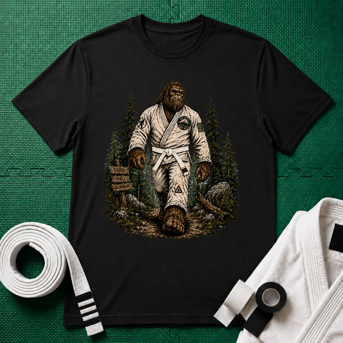 Bigfoot Forest White Belt T-Shirt