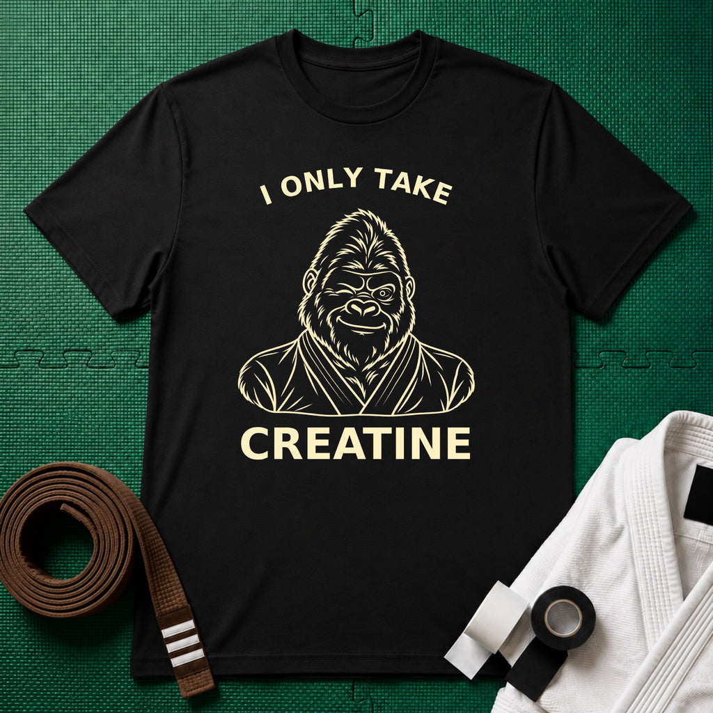 I Only Take Creatine Gorilla T-Shirt, Black