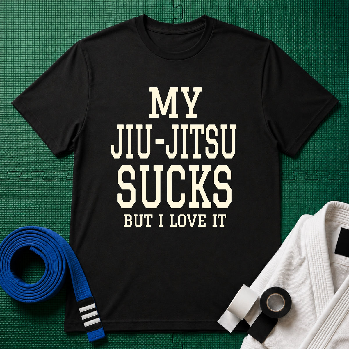 My Jiu-Jitsu Sucks But I Love It T-Shirt, Black