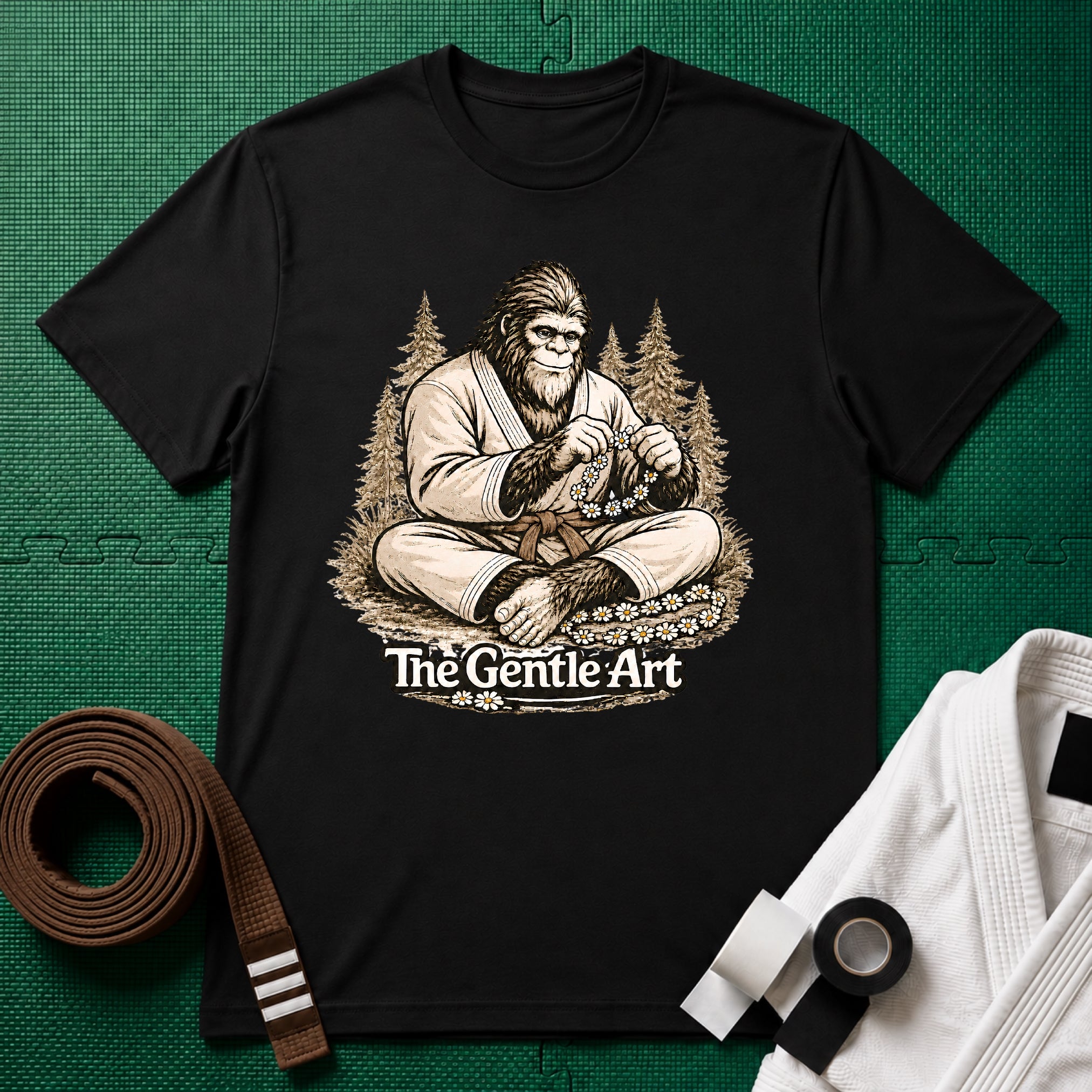 Bigfoot Daisy Brown Belt T-Shirt