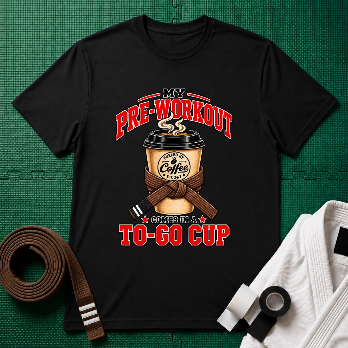 To Go Cup Brown Belt T-Shirt