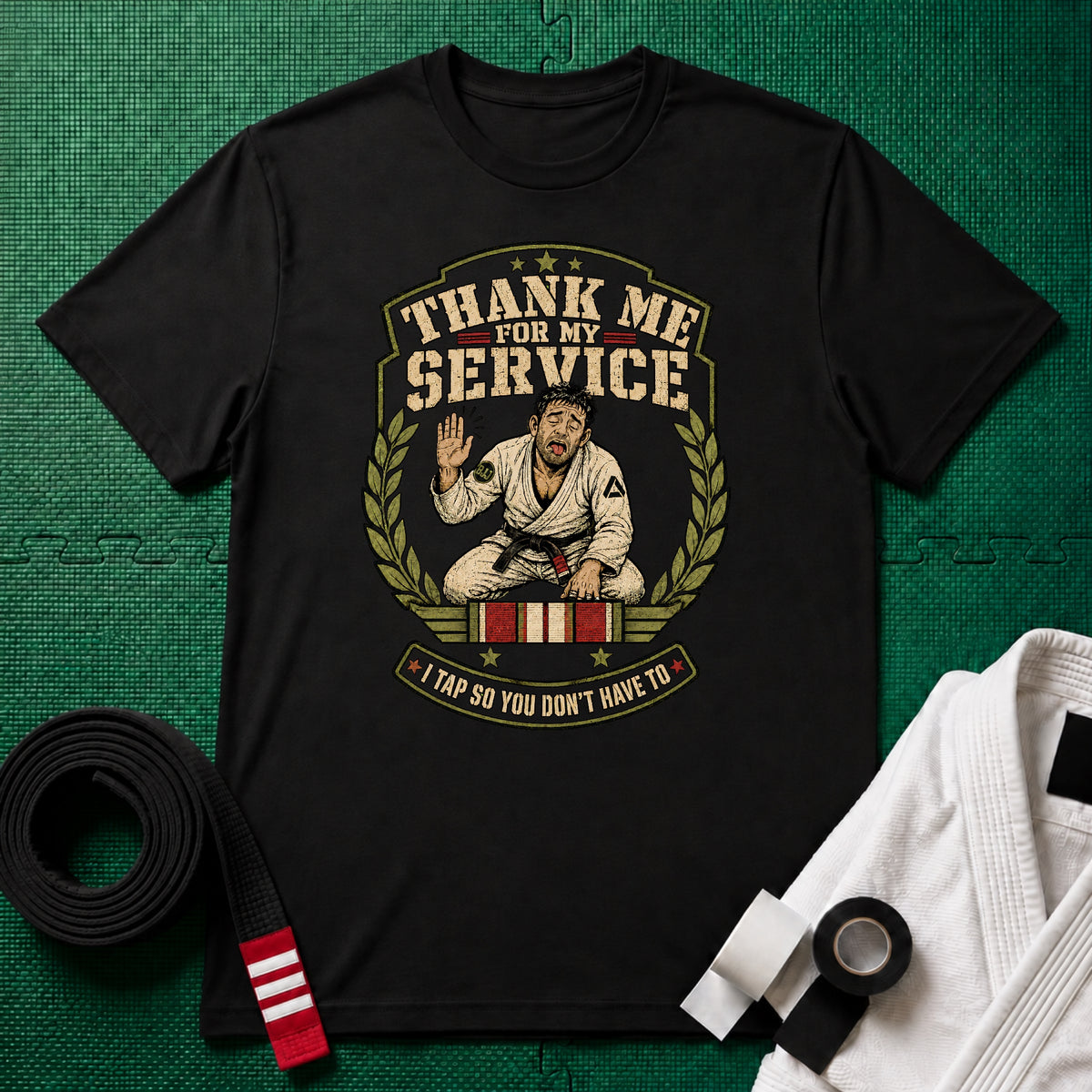 Thank me Black Belt T-Shirt
