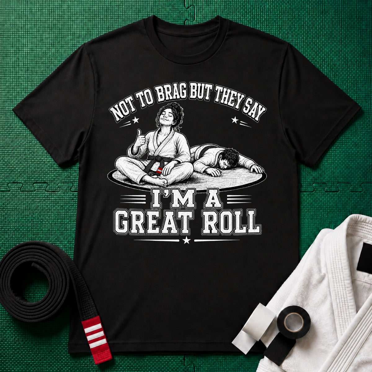 Not to Brag W Black Belt T-Shirt