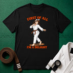 I'm a Delight Brown Belt T-Shirt in Black