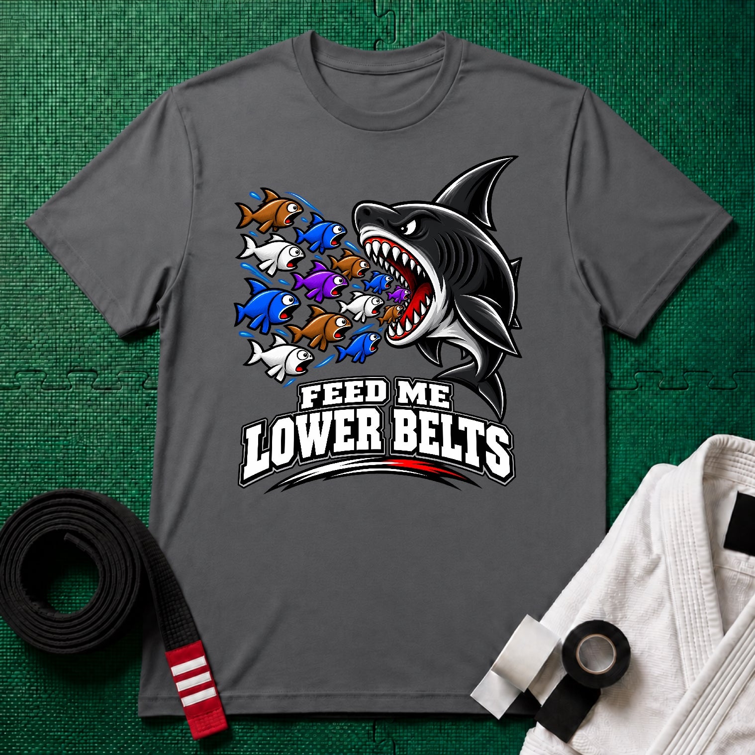 Feed Me Black Belt T-Shirt