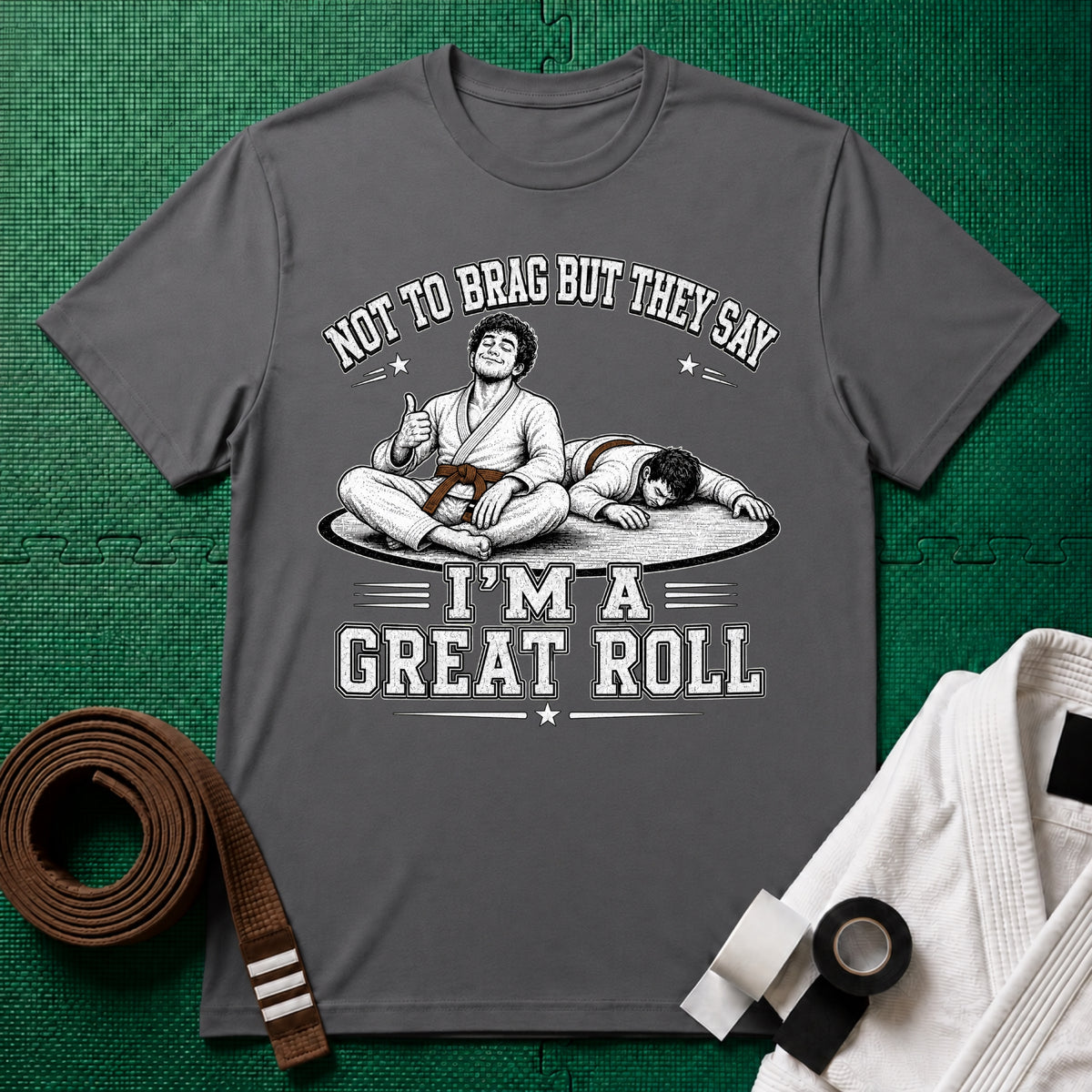Not to Brag M Brown Belt T-Shirt