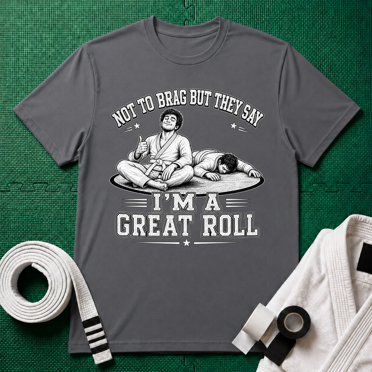 Not to Brag M White Belt T-Shirt