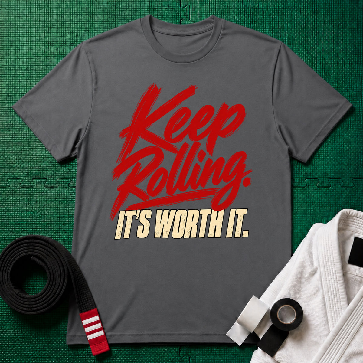 Keep Rolling, It's Worth It Script T-Shirt