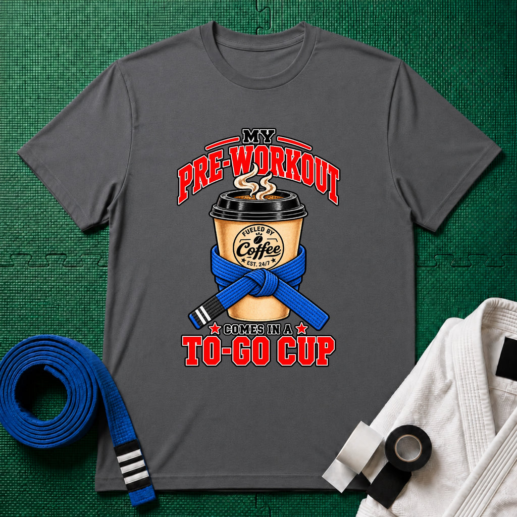 To Go Cup Blue Belt T-Shirt