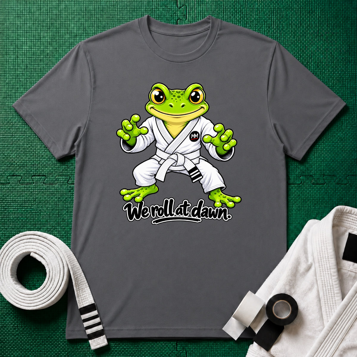 We Roll White Belt T-Shirt