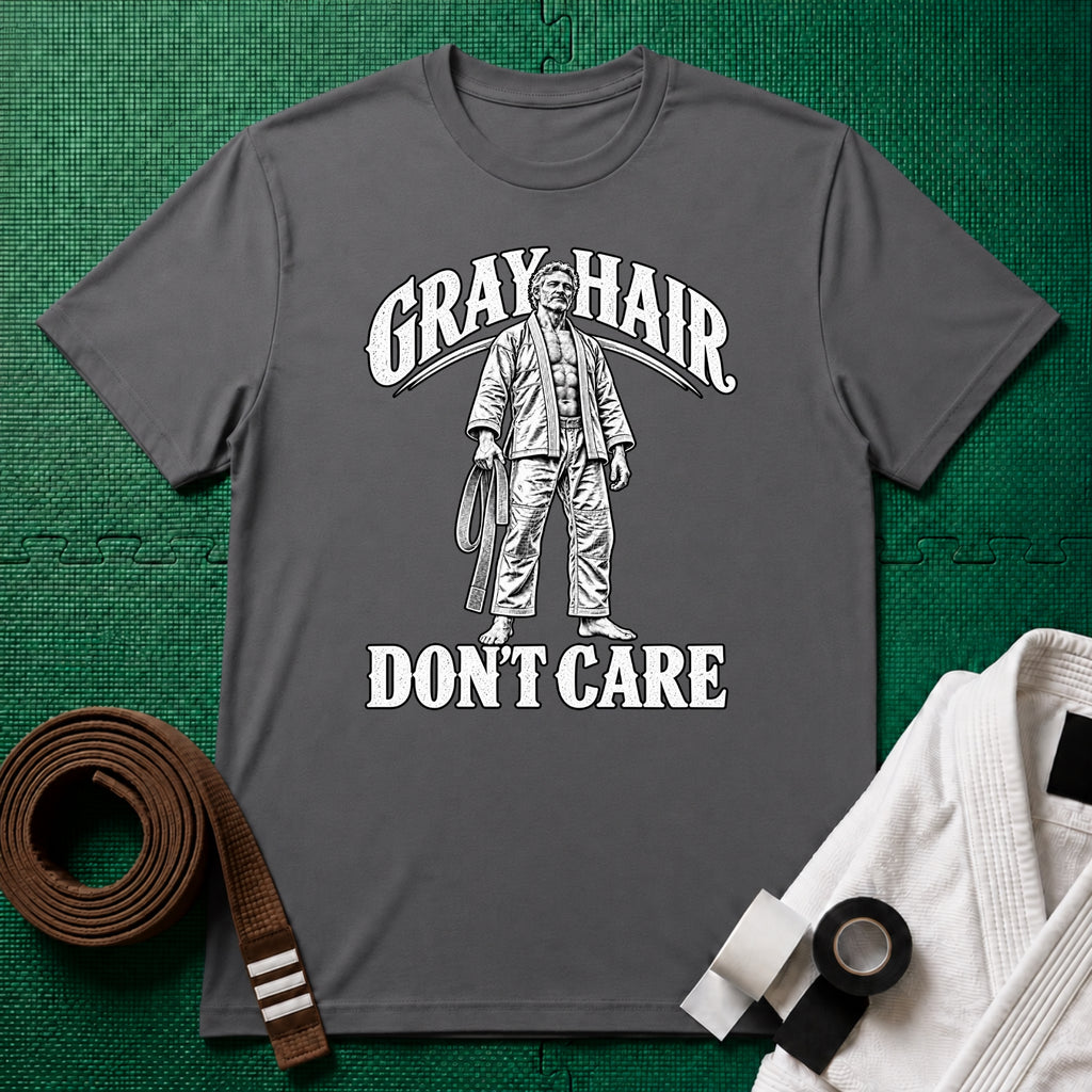 Grey Hair Don't Care T-Shirt, Charcoal