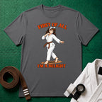 I'm a Delight Brown Belt T-Shirt in Charcoal